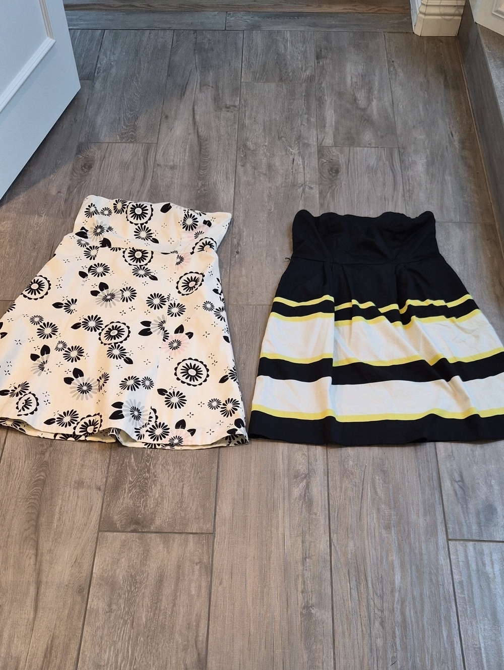GAP Black & White Floral and Limmited Striped Dresses